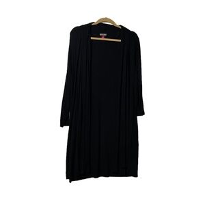 Vince Camuto Drape Open Front Lightweight Sweater Black Size 1X